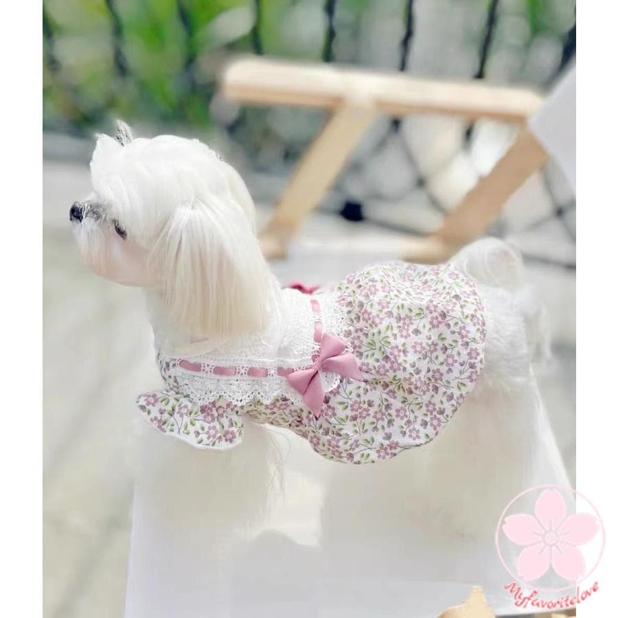 万能流行感 ペット 服 安い 犬 春 夏 ２色 付き 花柄 ワンピース かわいい 可愛い ハイブランド 猫 ドッグウェア