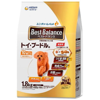 <a href="https://www.qoo10.jp/gmkt.inc/Search/brand.aspx?brandno=18151" target="_blank" class="title_brand" id="btn_brand" title="ユニ・チャーム">ユニ・チャーム</a>ベストバランス カリカリ仕立て トイプードル用 10歳以上用 1.8kg