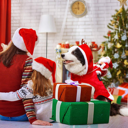 ペット犬クリスマス衣装サンタ乗馬スーツクリスマスペット服鹿乗馬スーツペットクリスマス用品