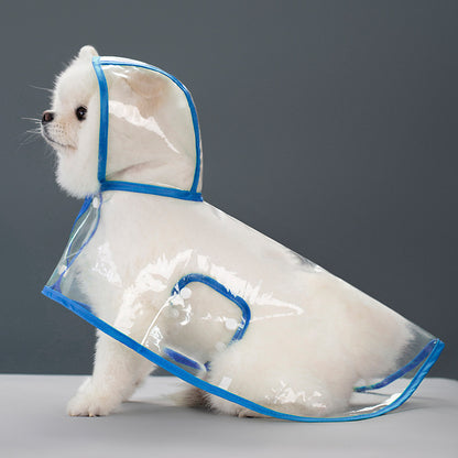 人気ペット用品犬マッキントッシュテディ中小犬新透明レインポンチョ