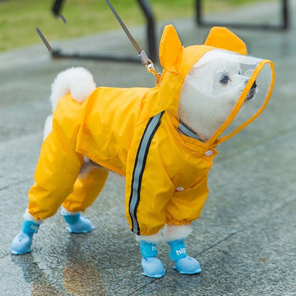 ペット用品 アニメ 防水 ペット用レインコート 四肢を完全に覆うレインコート 小型犬から中型犬まで 雨の日のお出かけ 犬の服 夏用