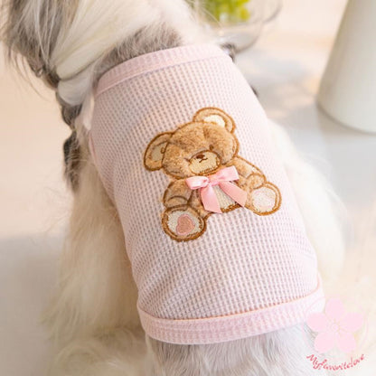 超目玉新品 ペット 服 安い 犬 春 夏 秋 くま ちゃん 柄 タンクトップ かわいい 可愛い ハイブランド 猫 ドッグウェア