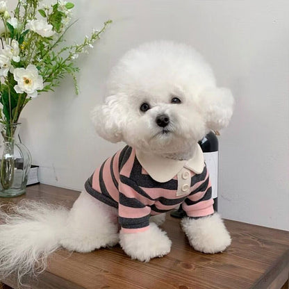 ペット服 ボーダーポロシャツ 小型犬の服 テディ ビションフリーゼ ポメラニアン 猫 小型犬＆中型犬 犬 服 犬の服 犬 洋服 犬の服夏 犬洋服