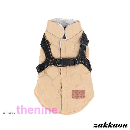 犬 服 ジャンパー 犬の服 ハーネス一体型防寒ジャンパー ドッグウェア ジャケット 小型犬 中型犬 秋 秋服 冬 冬用 冬服 秋冬 おしゃれ アウター コート お出かけ