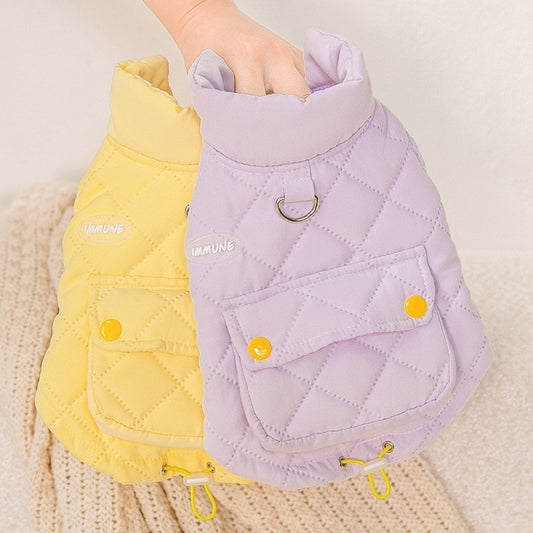 犬服 ワンちゃん服の保温ポケットはベストの子犬の両足を牽引し猫の服を厚くすることができる