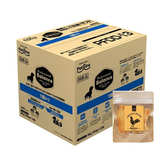 <a href="https://www.qoo10.jp/gmkt.inc/Search/brand.aspx?brandno=122769" target="_blank" class="title_brand" id="btn_brand" title="Professional Balance">Professional Balance</a>6kg 1歳から成犬用 鶏むねジャーキー付 （500g12袋） 成犬 ドッグフード アダルト 犬 アダルト