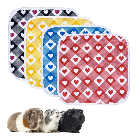 【即納】ペットシーツ 洗えるおしっこマット4枚セット（30*30cm） 犬 猫 モルモット うさぎ 小動物用ペットマット 吸水性 速乾性 床に染みず 滑り止め 匂いせず お漏らし はみ出し対策 ペット