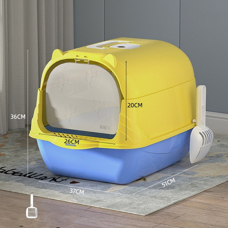 大型 猫トイレ 犬トイレ スコップ付 シンプル 犬猫用品 砂の飛び散り防止 防臭 ニオイの広がり防止