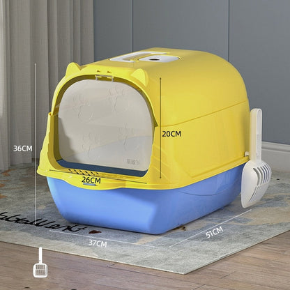 大型 猫トイレ 犬トイレ スコップ付 シンプル 犬猫用品 砂の飛び散り防止 防臭 ニオイの広がり防止
