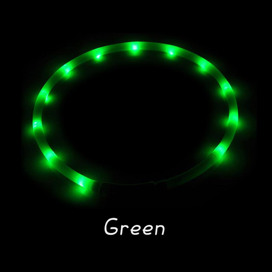 光る首輪 光る 充電式 散歩 首輪 LED おしゃれ 犬 夜 ペット レインボー 猫 USB ライト