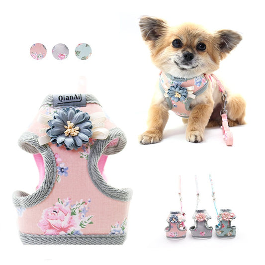 犬 リード 胴輪 犬用ハーネス ハーネスリードセット 犬用 シンプル ペット用品 2点セット 115 ネコ用ハーネス 猫用 中型犬 軽量 おしゃれ 簡単装着 お出かけ 小型犬 ハーネス リーシュ ペッ