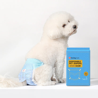 <a href="https://www.qoo10.jp/gmkt.inc/Search/brand.aspx?brandno=109151" target="_blank" class="title_brand" id="btn_brand" title="Honeycare">Honeycare</a>犬用 紙おむつ 40枚 パンツタイプ マナーおむつ 男女兼用 オムツ しつけ 介護 紙おむつ 犬 猫 ペット用紙おむつ
