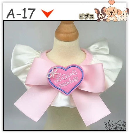 【3+1枚 / 5+2枚】超人気のインスタイルフラワービブ猫唾液タオル純粋な手作り犬用ビブペット織りネックスカーフ