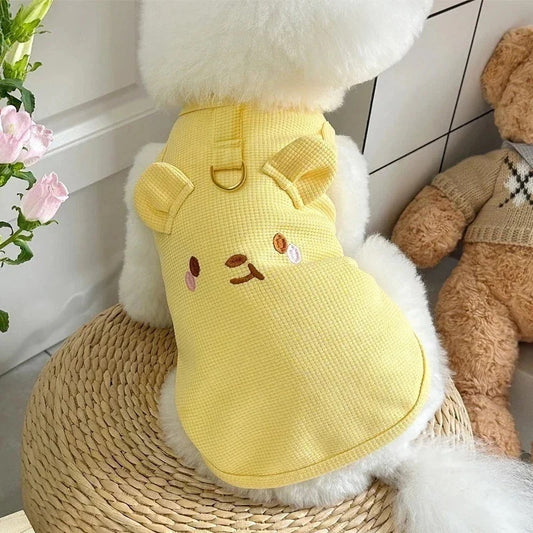 犬服2025 ペットウェア 新作ペット犬猫服テディビションプードルリーシャブルワッフルベスト