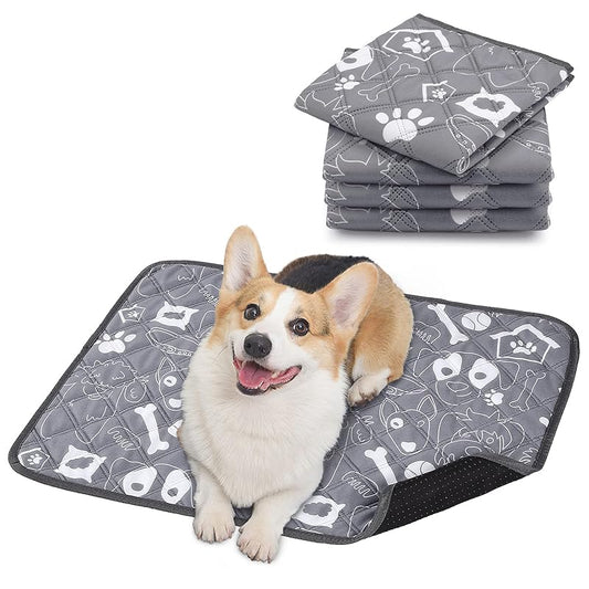 【即納】Ownpets 洗える ペットシーツ 犬 猫用 おしっこマット（60×45CM 4枚セット）繰り返し使える ペットマット 速乾 下敷きマット 超吸収 滑り止め 四重構造 四季通用 漏れ防止