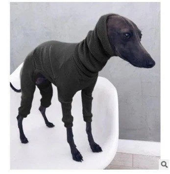 新品掲載！タートルネックドッグウェアペットウェア袖あり中型犬大型犬パジャマイタグレサルーキ犬服ックスリムフィット長袖tシャツカットソー部屋着あったか
