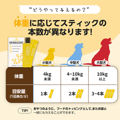 <a href="https://www.qoo10.jp/gmkt.inc/Search/brand.aspx?brandno=120824" target="_blank" class="title_brand" id="btn_brand" title="ドクターバイ">ドクターバイ</a>[公式] スキン＆コート 犬 皮膚 サプリメント 毛 保湿 皮膚炎 痒み止め 指間炎 日本特許成分「AF-343」 30本 (240g)