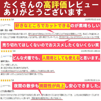首輪 中型犬 ライト 小型犬 USB充電式 犬 LED 光る首輪 犬用 大型犬 おしゃれ