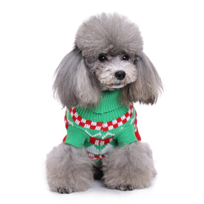 新作 ペットウェア 犬服クリスマス衣雪花セーターハロウィンペット服セーターヘラジカ衣犬セーター