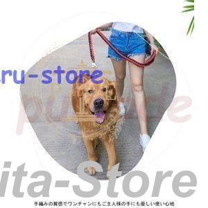 今年の流行,犬用 首輪 リード ２点セット 牽引ロープ ペット用品 大型犬 中型犬 牽引縄 セットアップ お洒落 ドッグウェア ハーネス 色切り替え