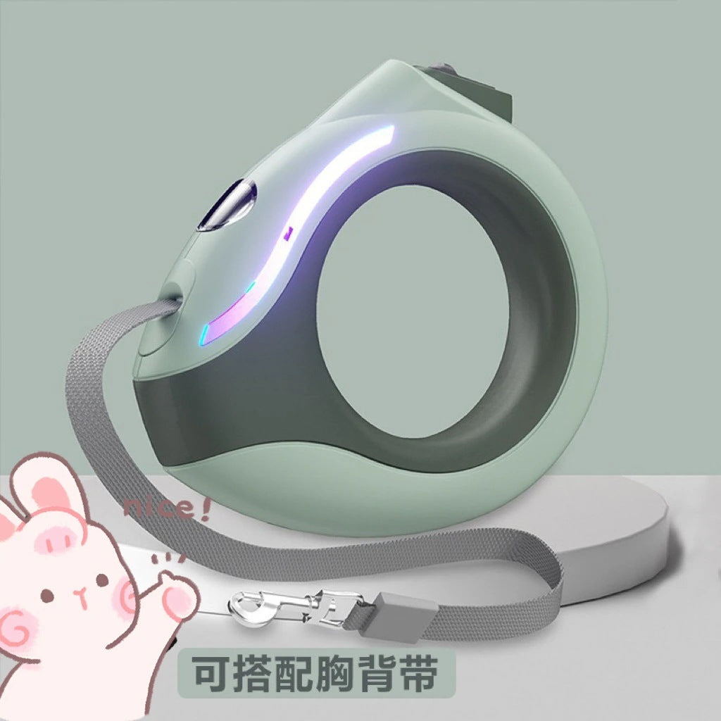 リード 犬用リード 軽量 長い 3m ライト付き 充電式 typeC 便利 小型犬 中型犬 夜間 光る