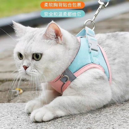 超目玉新品良いレビューハーネス小型犬抜けないおしゃれハーネスリードセット猫ハーネスリードセット小型犬ペット用品マジックテープ夜間反射犬リードハーネスセット