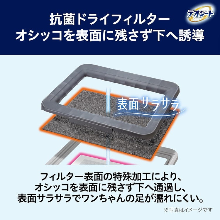 ユニチャーム デオシート 消臭ラボ 抗菌ドライフィルター レギュラー 4枚 取り換え用 取替用 ペットシーツ ペットシート トイレシーツ 犬用