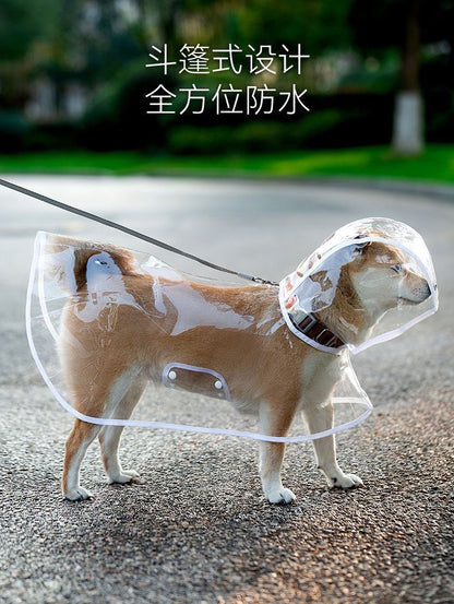 人気ペットマッキントッシュ透明犬マッキントッシュ防水防風ペット服大型犬