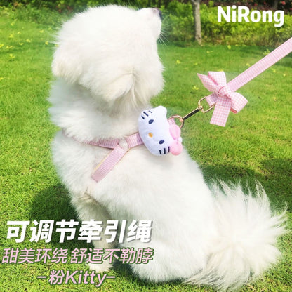 <a href="https://www.qoo10.jp/gmkt.inc/Search/brand.aspx?brandno=558" target="_blank" class="title_brand" id="btn_brand" title="サンリオ">サンリオ</a>サンリオ【極速出荷】【無料限定】犬牽引ロープ猫ロープかわいいベスト胸ストラップ犬ロープ犬チェーン脱出防止中小型犬
