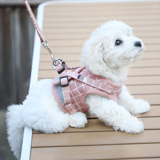 背心式犬牽引紐テディ比熊小型犬胸背ドッグラン子犬チェーンペット用品