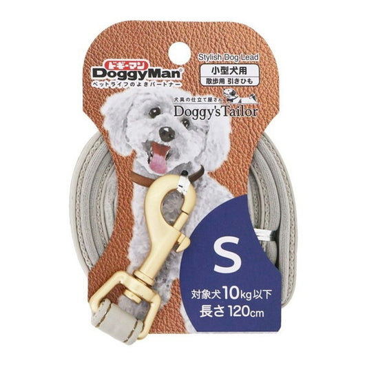 <a href="https://www.qoo10.jp/gmkt.inc/Search/brand.aspx?brandno=25753" target="_blank" class="title_brand" id="btn_brand" title="ドギーマン">ドギーマン</a>Doggys Tailor ドッグリード S レザースタイル グレー
