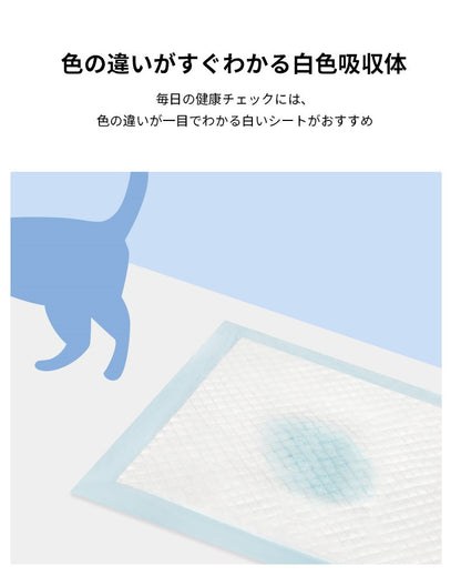 ペットシーツ 猫用 20枚入り　猫トイレ　消臭シート　小動物用 ペットシート猫　消臭 安全 安心 健康 におわない 30x43.5cm　猫用品　システムトイレ