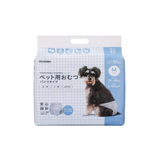 <a href="https://www.qoo10.jp/gmkt.inc/Search/brand.aspx?brandno=49458" target="_blank" class="title_brand" id="btn_brand" title="アイリスオーヤマ">アイリスオーヤマ</a>アイリスオーヤマ ペット用おむつ Mサイズ 51枚入り 2個セット