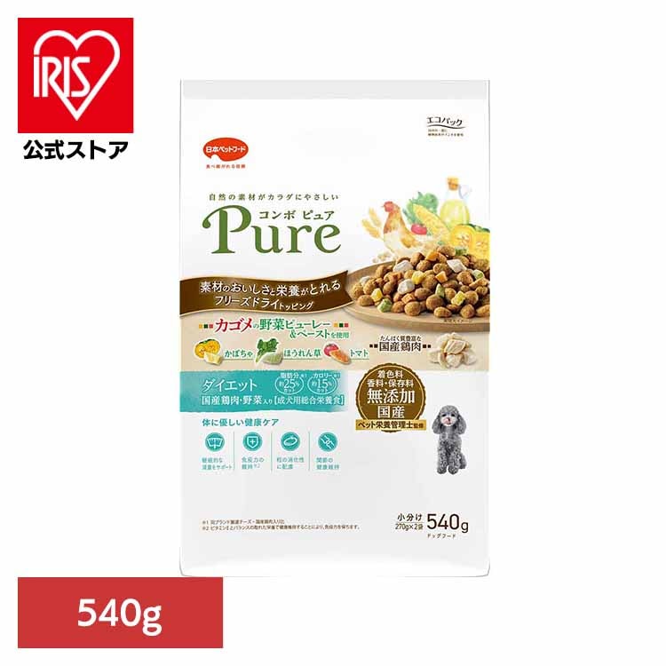コンボピュアドッグダイエット540g 1011335 日本ペットフード株式会社
