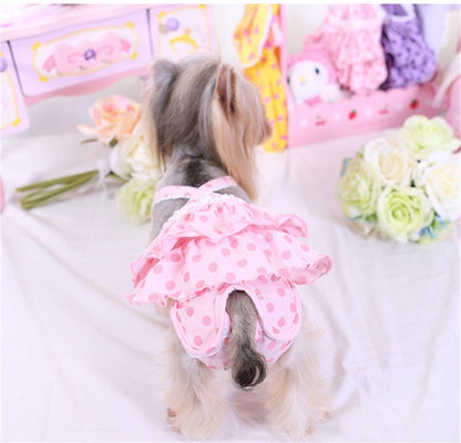 小型犬 生理パンツ オムツカバー犬服犬の服 サスペンダー付き 介護 避妊 トイプードル サニタリーパ