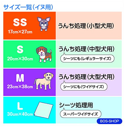 驚異の防臭袋 BOS （ボス） うんちが臭わない袋 ペット用 2個セット うんち 処理袋【カラー：ブ