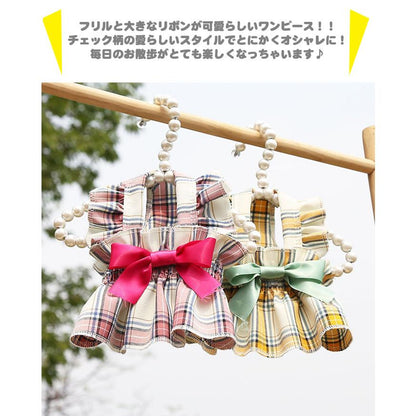 中型犬 リボン 春 ドレス りぼん スカート 小型犬 猫 ドッグ フリル ドッグウェア 冬 ペット 犬 服 ウェア 夏 ワンピース 秋 犬服