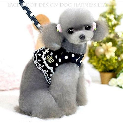 犬 ハーネス 犬ハーネスリードセット 犬のハーネスリードセット 犬用ハーネス おしゃれ リボン 犬 服 犬服 ドレス ワンピース 小型犬 中型犬 脱げない