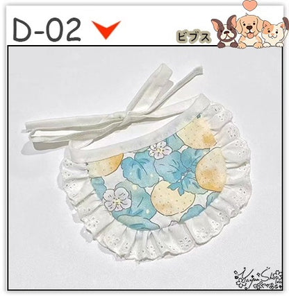 【3+1枚 / 5+2枚】超人気のインスタイルフラワービブ猫唾液タオル純粋な手作り犬用ビブペット織りネックスカーフ