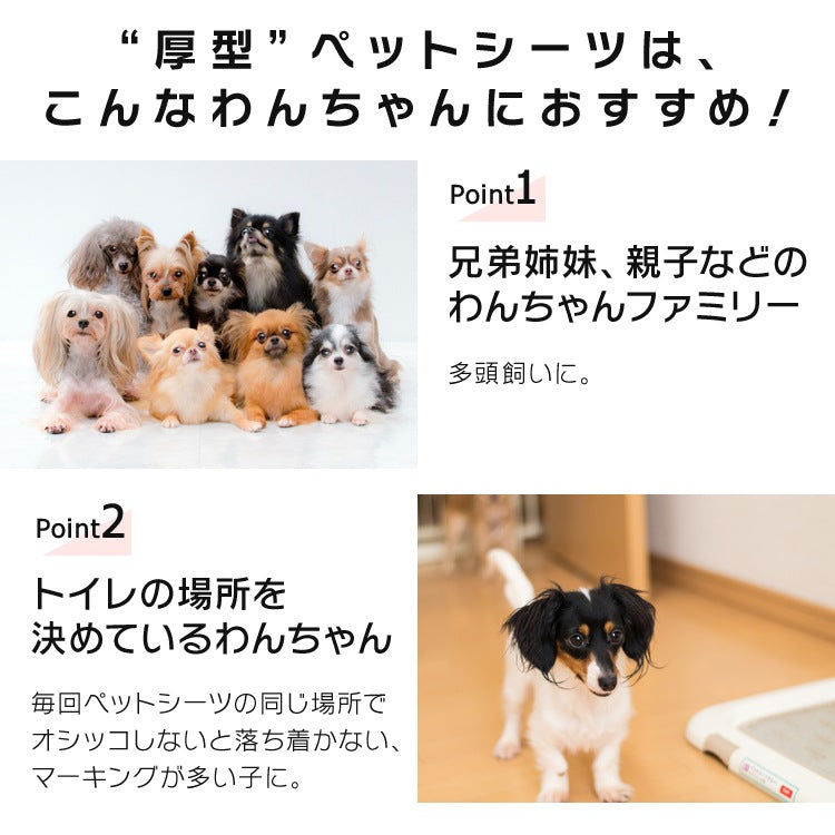 わんちゃんに合わせて選べる2サイズぺットシーツ ワイド レギュラー 厚型 / 超厚型 ペットシーツ メガ割