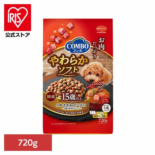 コンボドッグやわらかソフト15歳以上小粒ささみ・ビーフ野菜ブレンド720g 1011229 日本ペットフード株式会社