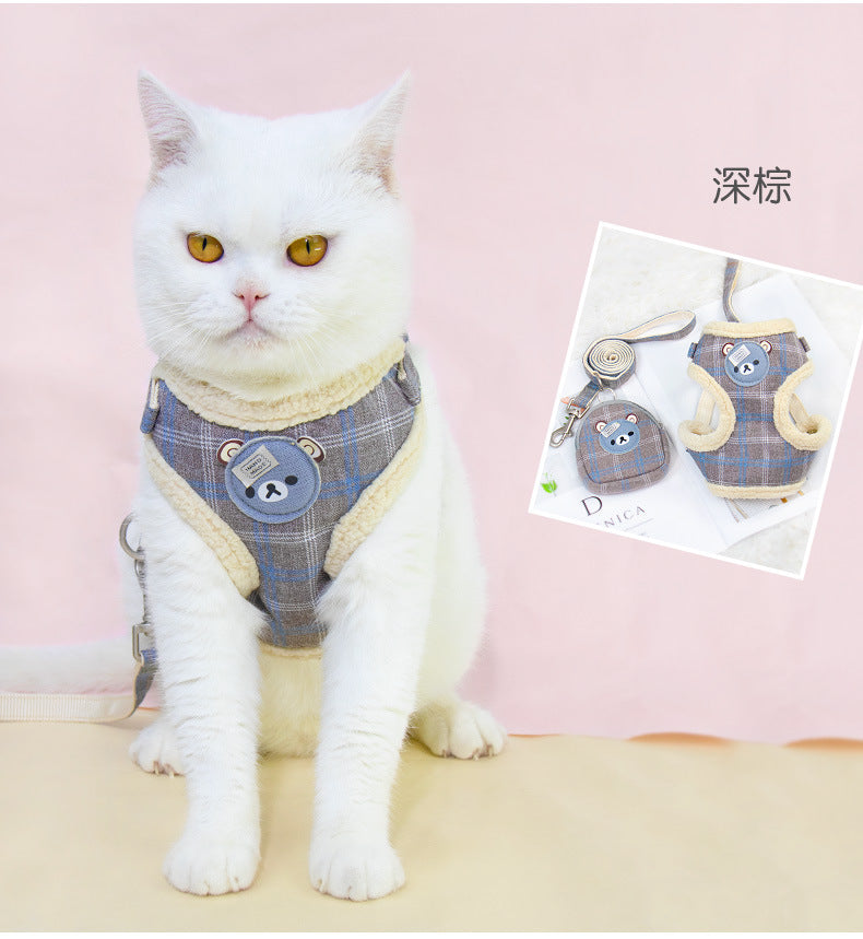 ハーネス 小型犬 ハーネスリードセット 中型犬 おしゃれ シンプル ペット用品 簡単装着 2点セット お出かけ 軽量 リーシュ 猫用 犬 胴輪 犬用ハーネス 犬用 134 リード ペットハーネス ネコ