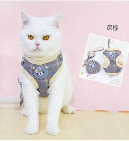 ハーネス 小型犬 ハーネスリードセット 中型犬 おしゃれ シンプル ペット用品 簡単装着 2点セット お出かけ 軽量 リーシュ 猫用 犬 胴輪 犬用ハーネス 犬用 134 リード ペットハーネス ネコ