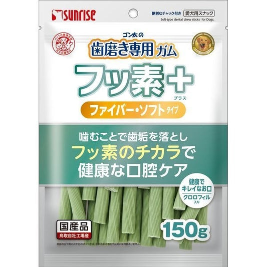 <a href="https://www.qoo10.jp/gmkt.inc/Search/brand.aspx?brandno=26472" target="_blank" class="title_brand" id="btn_brand" title="マルカン">マルカン</a>ゴン太の歯磨き専用ガム フッ素プラス ファイバーソフト Sサイズ クロロフィル入り 150g