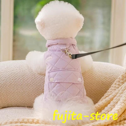 犬 服 犬の服 中綿ベスト 胴輪 ハーネス ドッグウェア 秋冬 猫服 おしゃれ ポケット付き 防寒 暖か 中型犬 小型犬 大型犬 お散歩 可愛い 柴犬