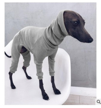 メガ割 タートルネック ドッグウェア ペットウェア 袖あり 中型犬 大型犬 パジャマ イタグレ サルーキ 犬 服 ック スリムフィット 長袖 tシャツ カットソー 部屋着 あったか