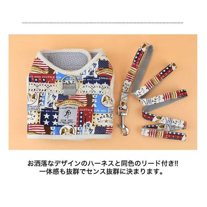 新商品プロモーション，数量限定 犬 猫 ハーネス リード ペット デザイン 服 ウェアハーネス 胴輪 キャット ドッグ犬 猫