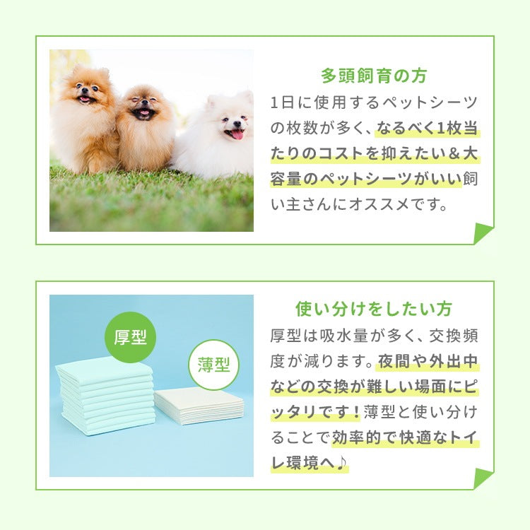 <a href="https://www.qoo10.jp/gmkt.inc/Search/brand.aspx?brandno=114450" target="_blank" class="title_brand" id="btn_brand" title="WEIMALL">WEIMALL</a>ペットシーツ 厚型 ワイド レギュラー 大容量 1200枚 800枚 600枚 200枚 まとめ買い 使い捨てペットシート 多頭飼い 犬 猫 業務用 ペット用品