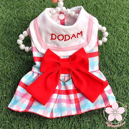 大人の魅力 ペット 服 安い 犬 春 夏 ノースリーブ チェック ワンピース かわいい 可愛い ハイブランド 猫 ドッグウェア