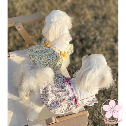 万能流行感 ペット 服 安い 犬 春 夏 ２色 付き 花柄 ワンピース かわいい 可愛い ハイブランド 猫 ドッグウェア